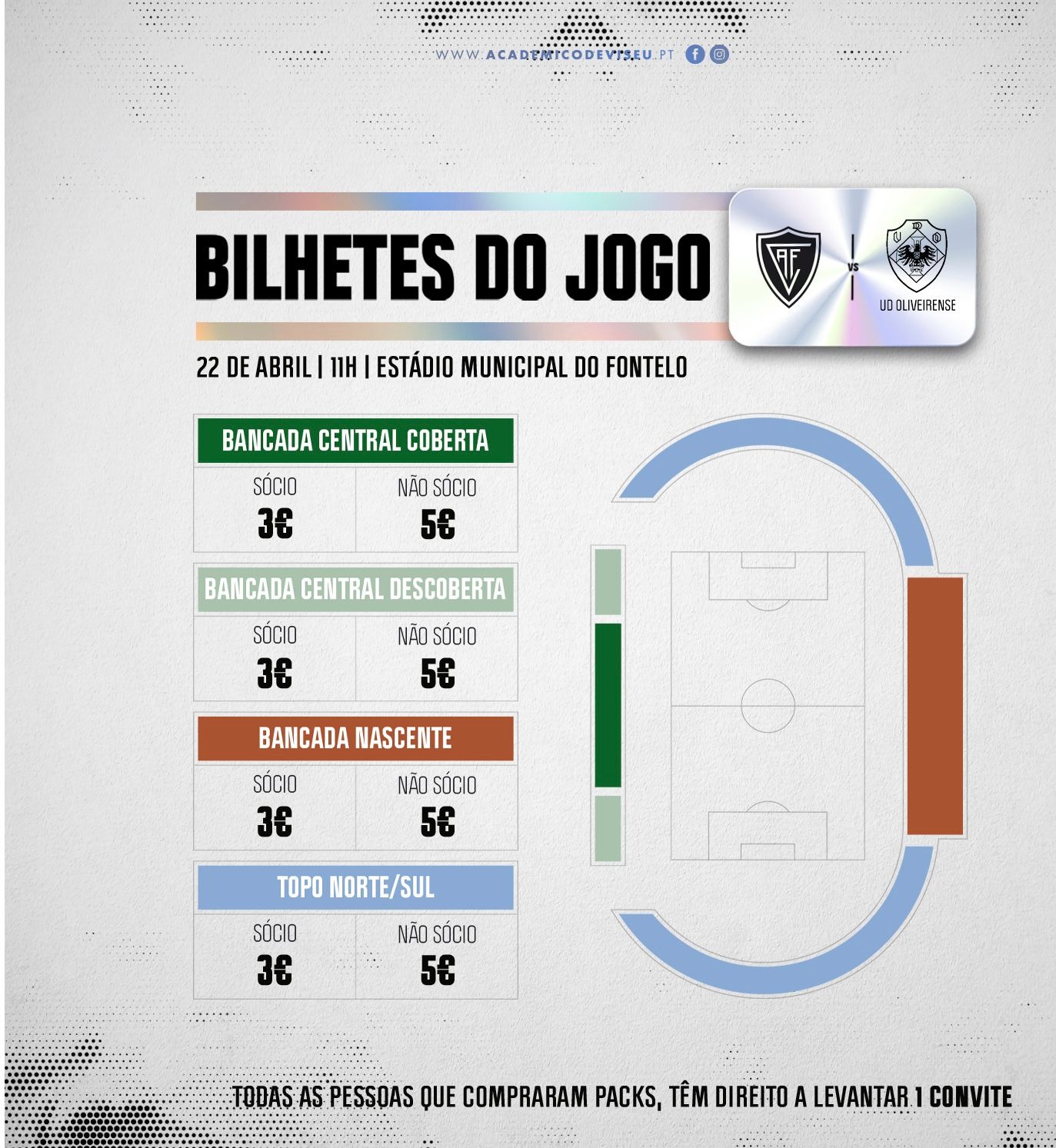 Bilheteira: AC Viseu vs UD Oliveirense